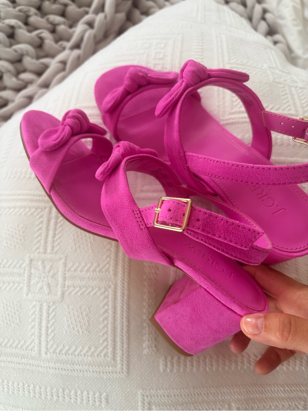 J.Crew Women's Pink Bow Heel Sandals - Picture 6 of 6